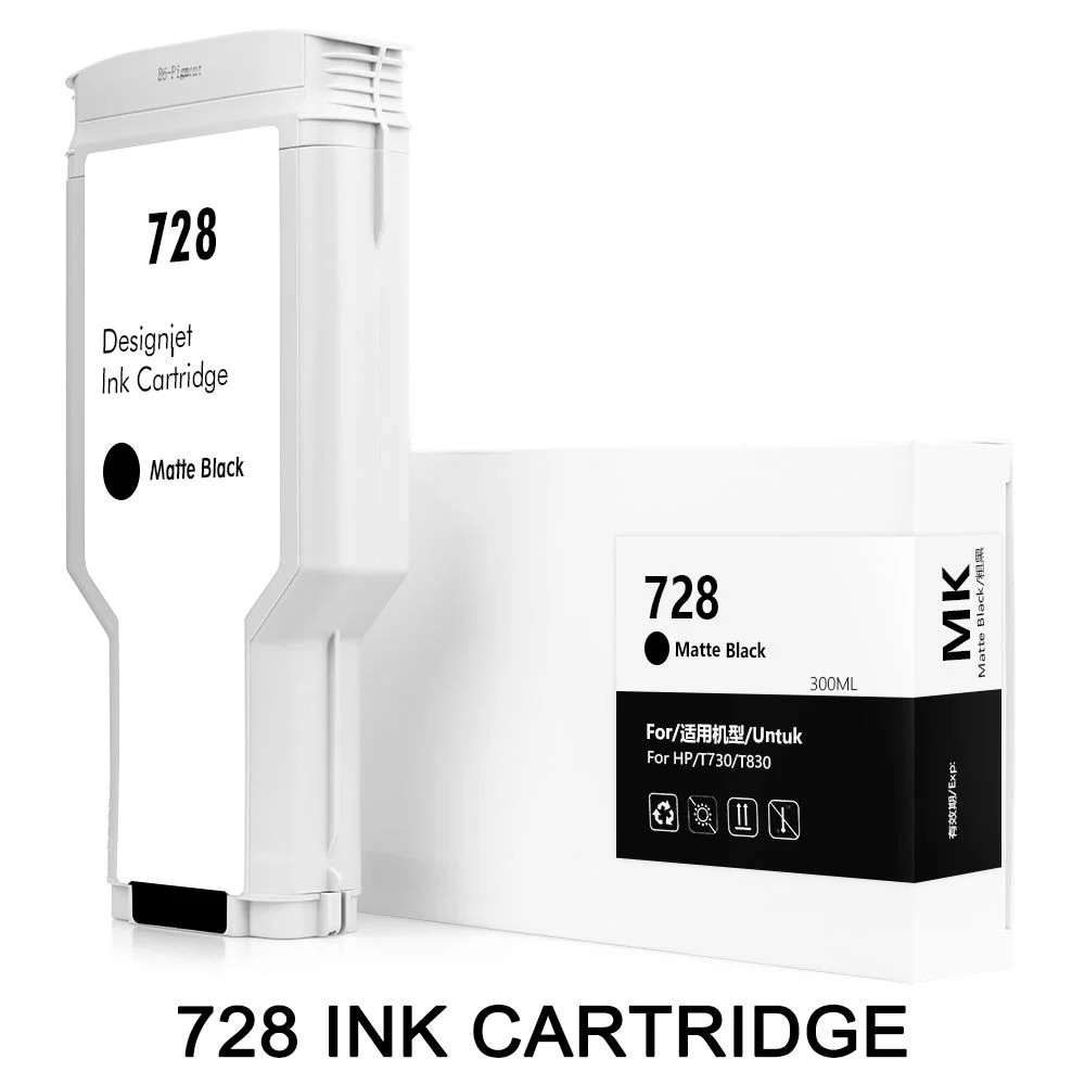 728 728XL 300ML Ink Cartridge Compatible For HP728 HP728XL for HP DesignJet T730 T830 With Full Ink F9J68A F9J67A F9J66A Color