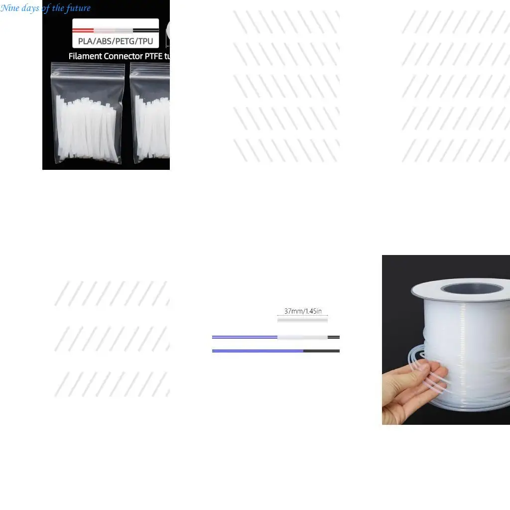 Printing Filaments Joiner PTFE Tubes, 37mm, Inner Diameter 1.8mm 2.6mm Outer Diameter 10/30/50PCS E65A