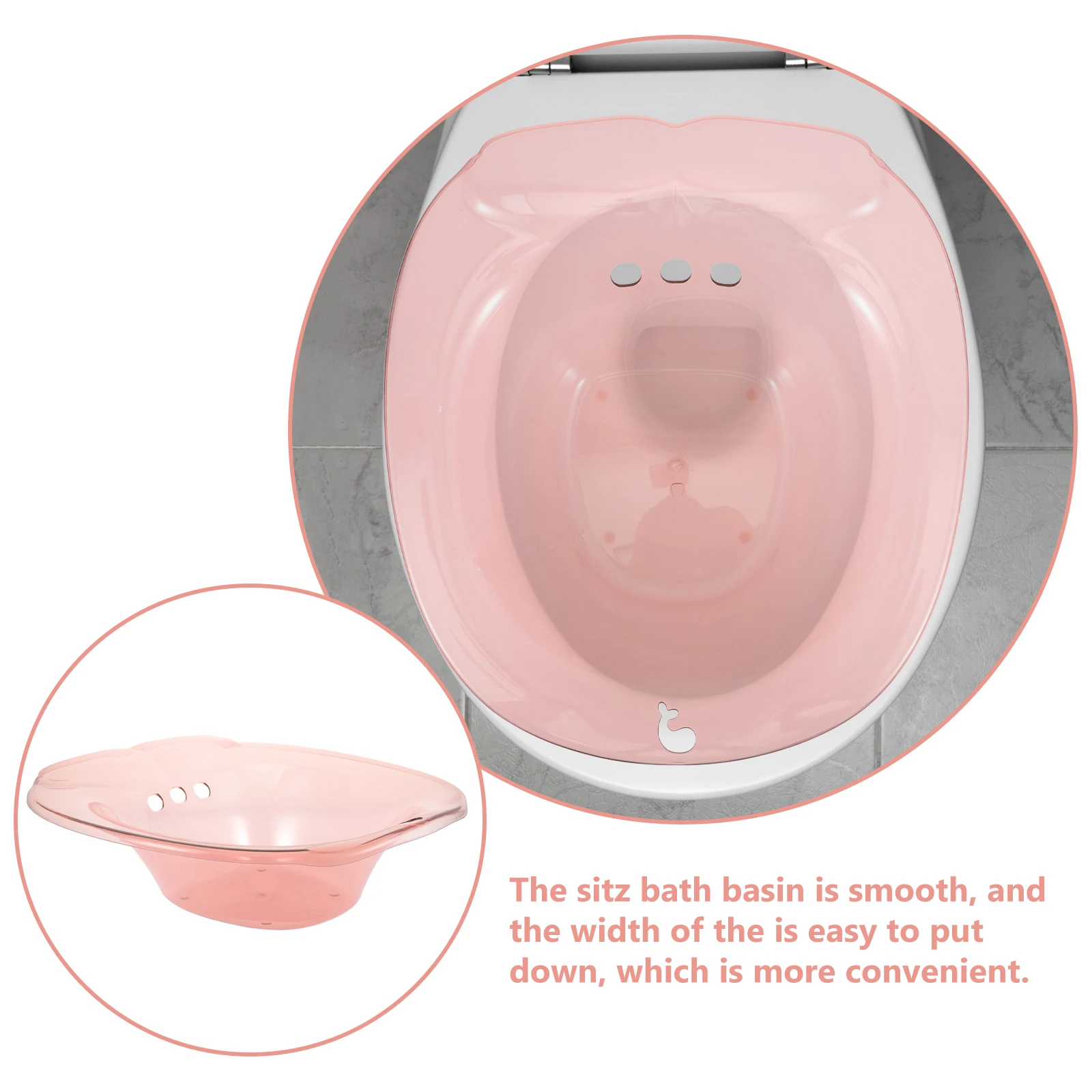 

Sitz Bath Basin Pregnant Women Pink PP Adults Hemorrhoids Bidet Maternity Care Home Supply Wash Basin Bathroom Tool Postpartum