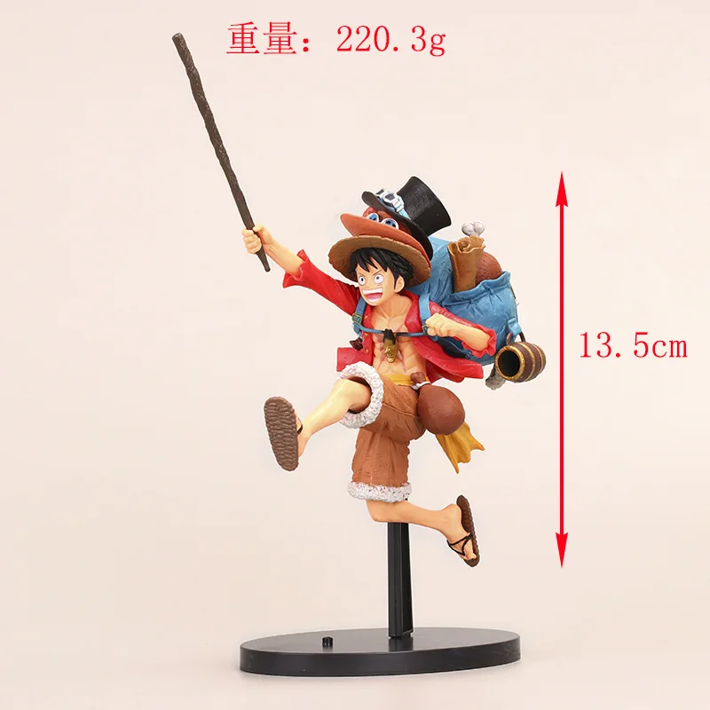 3Style Anime One Piece Monkey D. Luffy Sabo Ace PVC Action Figure Collectible Model Doll Kids Toys