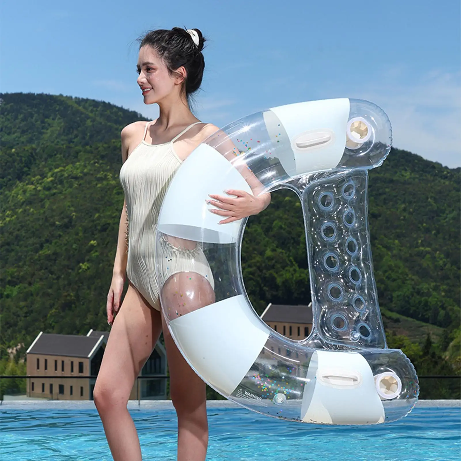 

Strong Load-Bearing Inflatable Lounge Chair Adult Pool Float for Swimming Tanning Summer Party Beach Lake River Outdoor Use