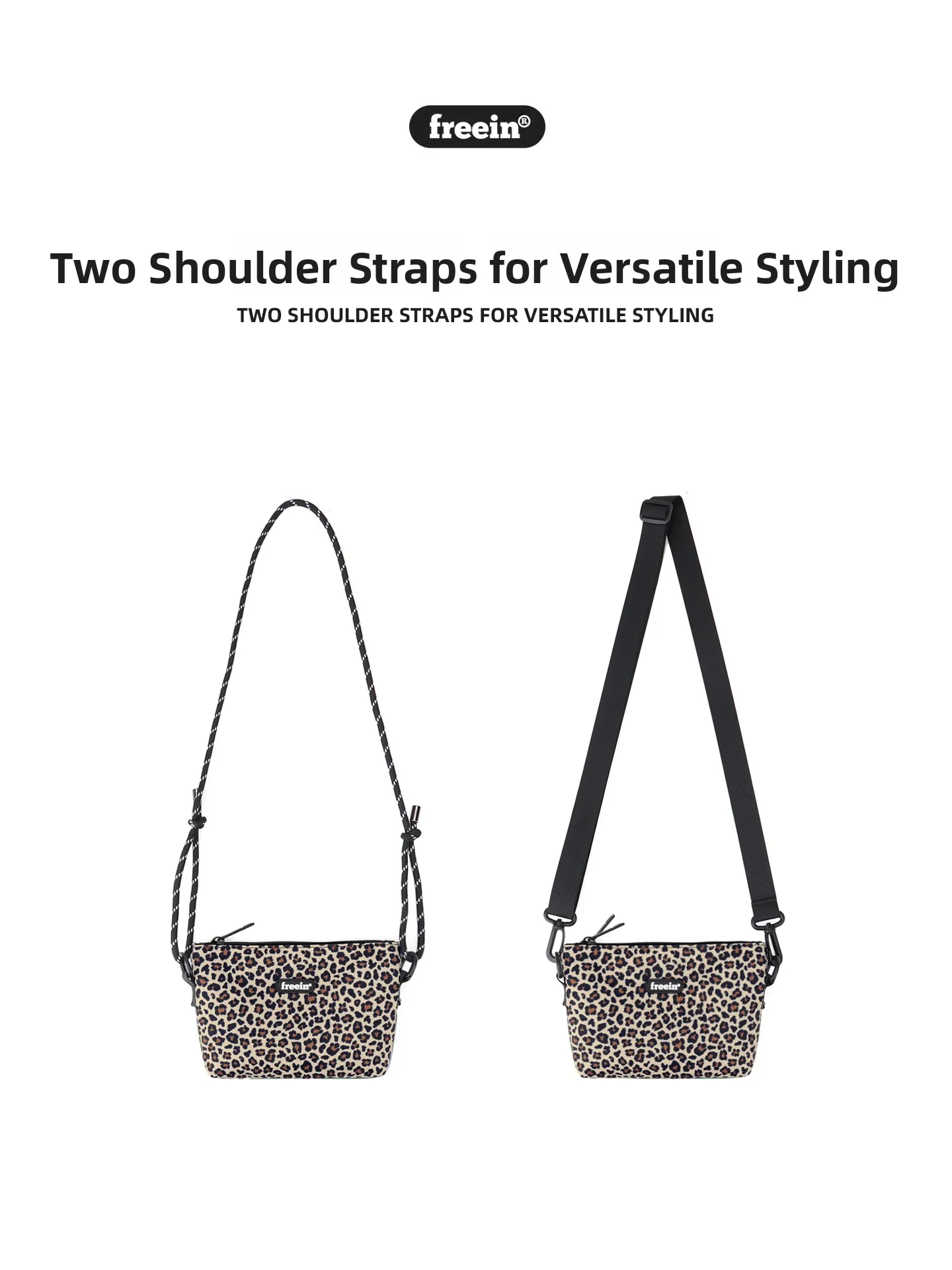 Freein Leopard Print  Crossbody Bag Lightweight Sporty Women's Fashion Brand Casual Summer Shoulder Bag Mobile Phone Case