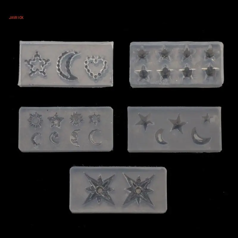 10Pcs Mini Moon Star for Sun Resin Mold Astral Planet Theme Jewelry Fillings Resin Silicone Mold Jewelry Tools Art Craft