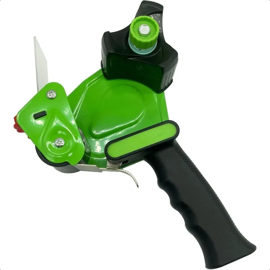 

2-дюймовая упаковочная лента, пистолет-диспенсер, уплотнительная упаковка для использования, пистолет-диспенсер для ленты для доставки, движущаяся картонная коробка и герметизация коробки, зеленый