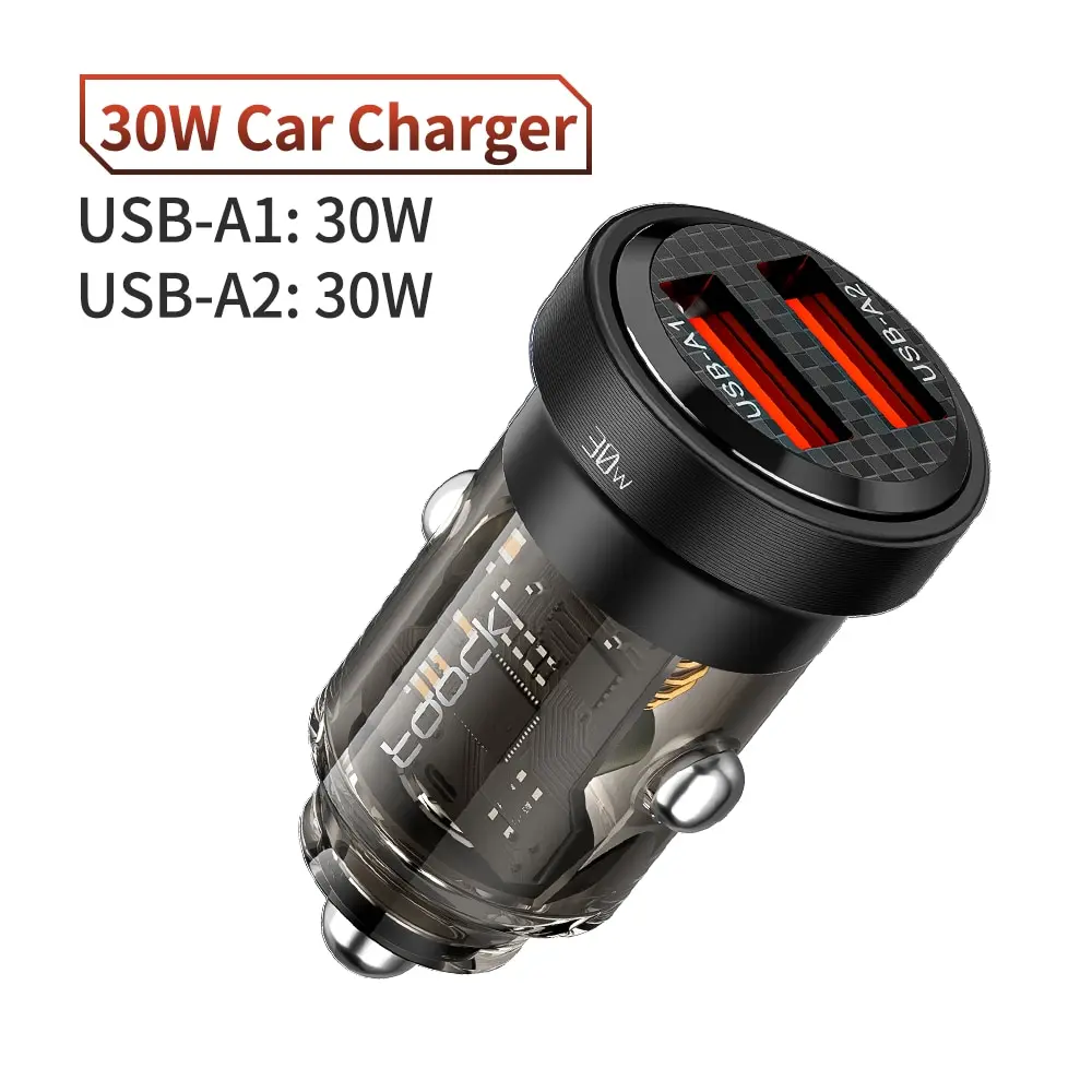 Toocki 45w usb auto ladegerät typ c schnell laden auto handy ladegerät adapter für iphone 15 samsung huawei pd afc scp qc 3,0