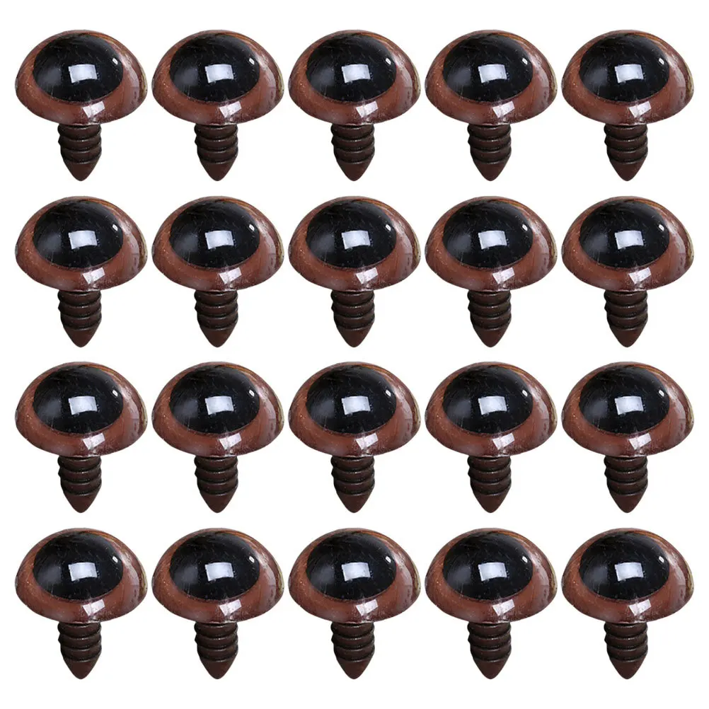 

20Pcs Brown Bear Safety Eyes 30mm Crystal Clear for Crochet Amigurumi Crafts Halloween Eyeballs for Crafts
