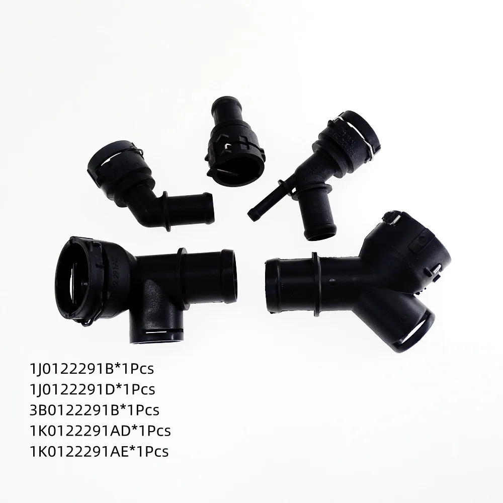 

Qty5 1.8T Engine Connector Cooling Coolant Hose Flange Pipe Set for Audi A3 A5 Q2 TT VW Passat Golf Bora 1J0122291D 3B0122291B