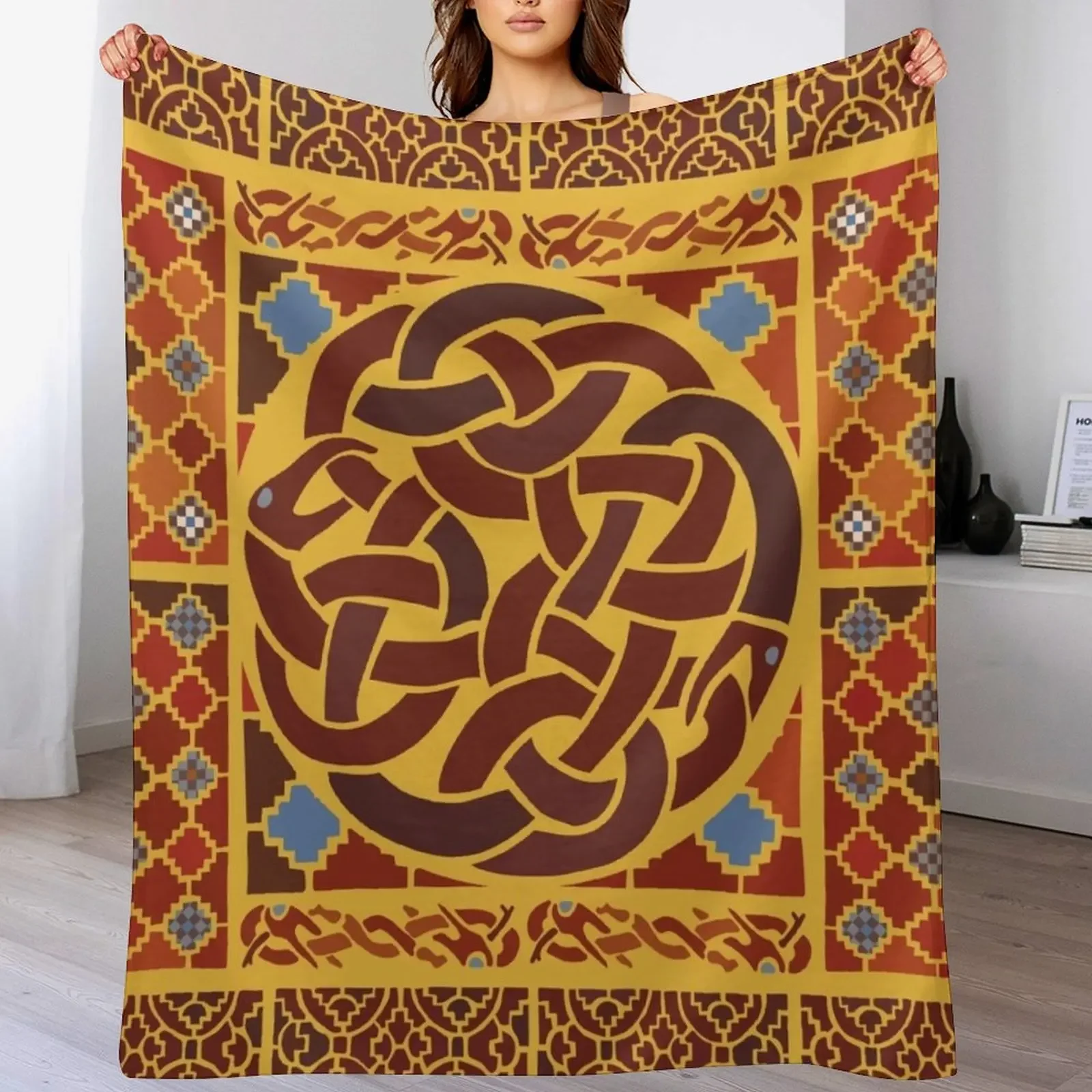 Imagining Sutton Hoo: R?dwald Throw Blanket Stylish Warm Blanket for Living Room Bedroom