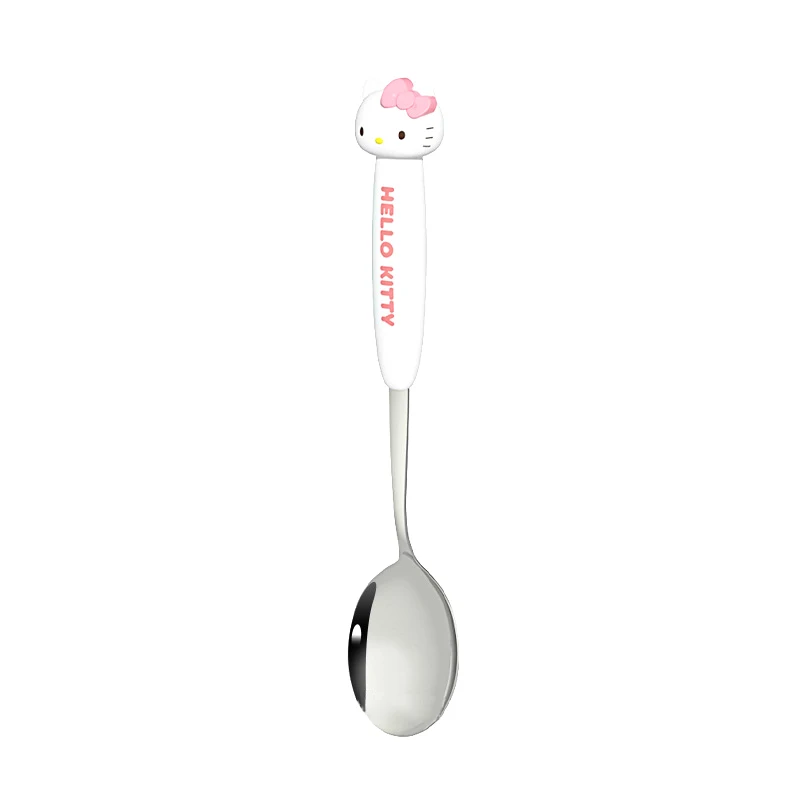 Kawaii Cinnamorolls 304 Stainless Steel Portable Commuter Cutlery Cute Melodys Kid Cartoon Spoon Student Cutlery Chopsticks Gift
