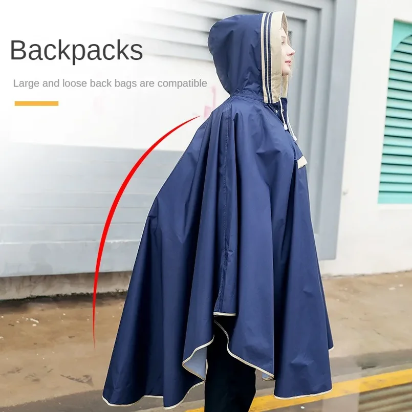 Children's raincoat cloak style school bags advanced Korean version primary children's poncho riding electric car raincoat