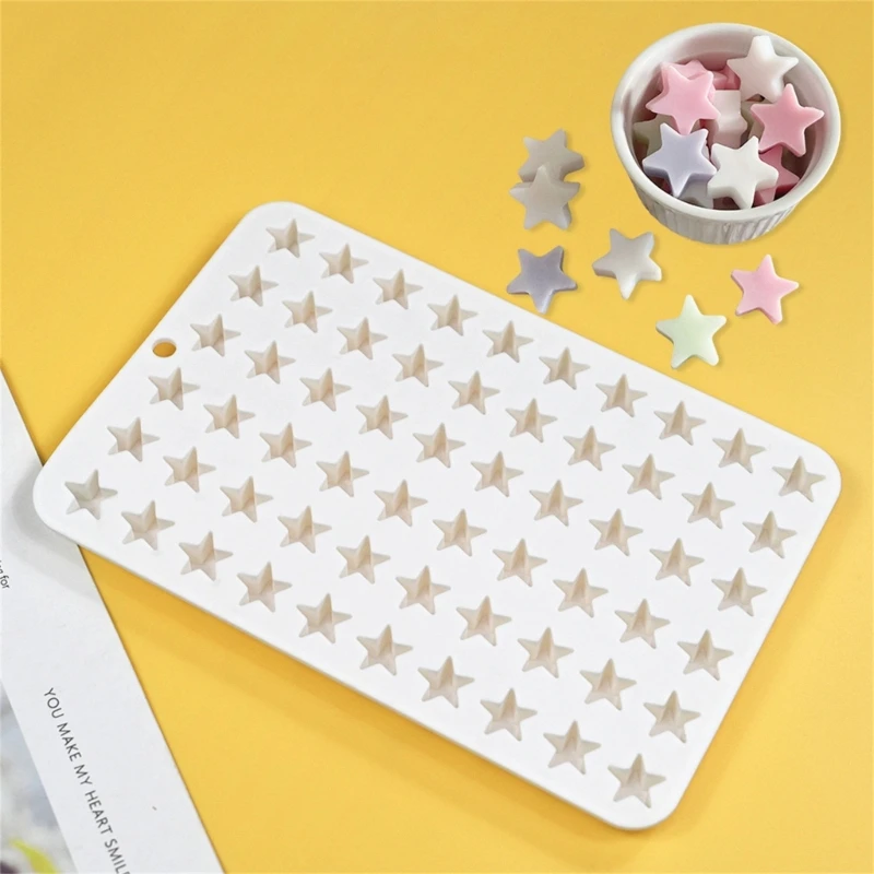 60-Cavity Star Silicone Mold Fondant Chocolate Mould DIY Cake Dessert Mould Kitchen Baking DIY Supplies Nonstick