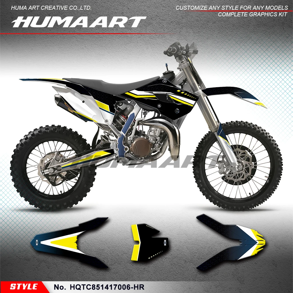 

HUMMART Adhesive Decals Wrap Sticker for Husqvarna TC 85 2014 2015 2016 2017, HQTC851417006-HR