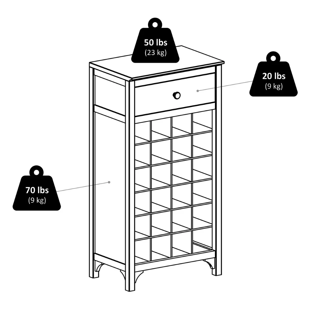 Winsome Trading-Armoire à vin modulaire avec une MEL& 24 bouteilles, 92738, 184.168.131.241, 2023