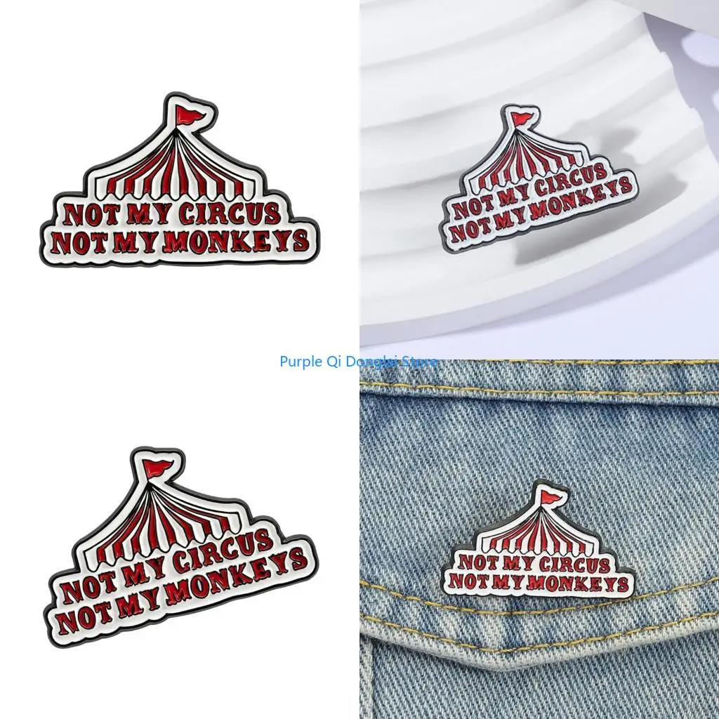 L21E Adorable Cartoon Circus Tent Character Brooch Pin For Daily Charm Expression or As A Gift For Loved Ones Support