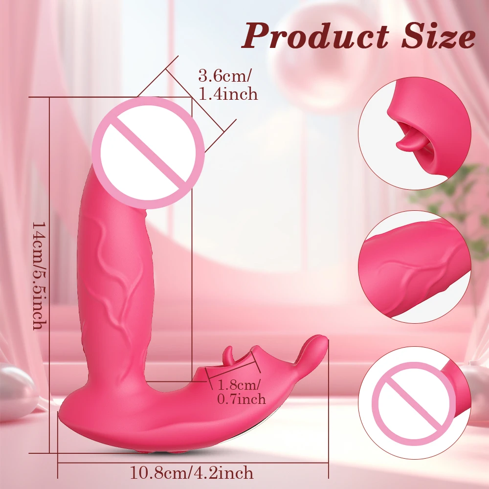 APP التحكم هزاز للمهبل أنثى البظر محفز دسار هزاز اللسان لعق يمكن ارتداؤها هزاز الجنس لعب الكبار للنساء #2