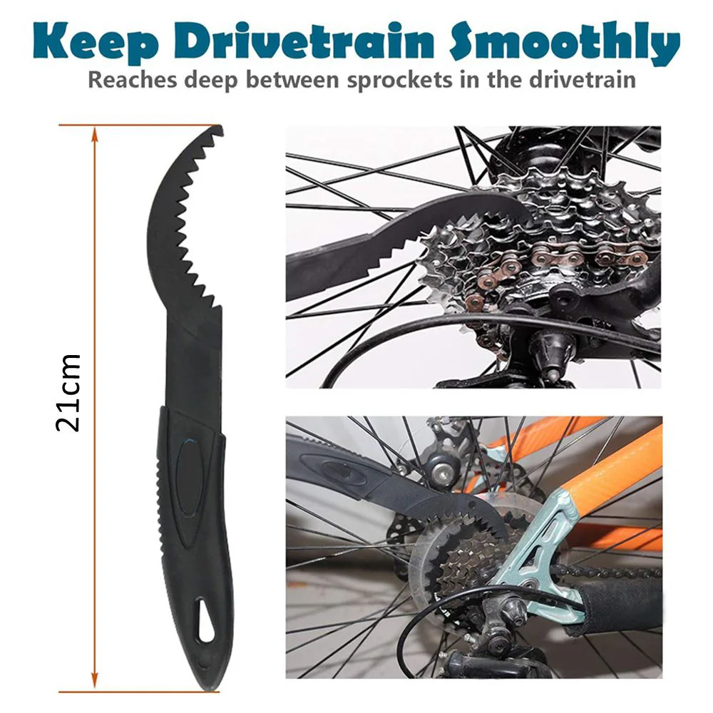 Bike Chain Cleaner Bicycle Chain Gear Wash Tool Kit Road Mountain Bikes Drivetrain Cleaning Brush Maintenance Kit 4 Piece Set