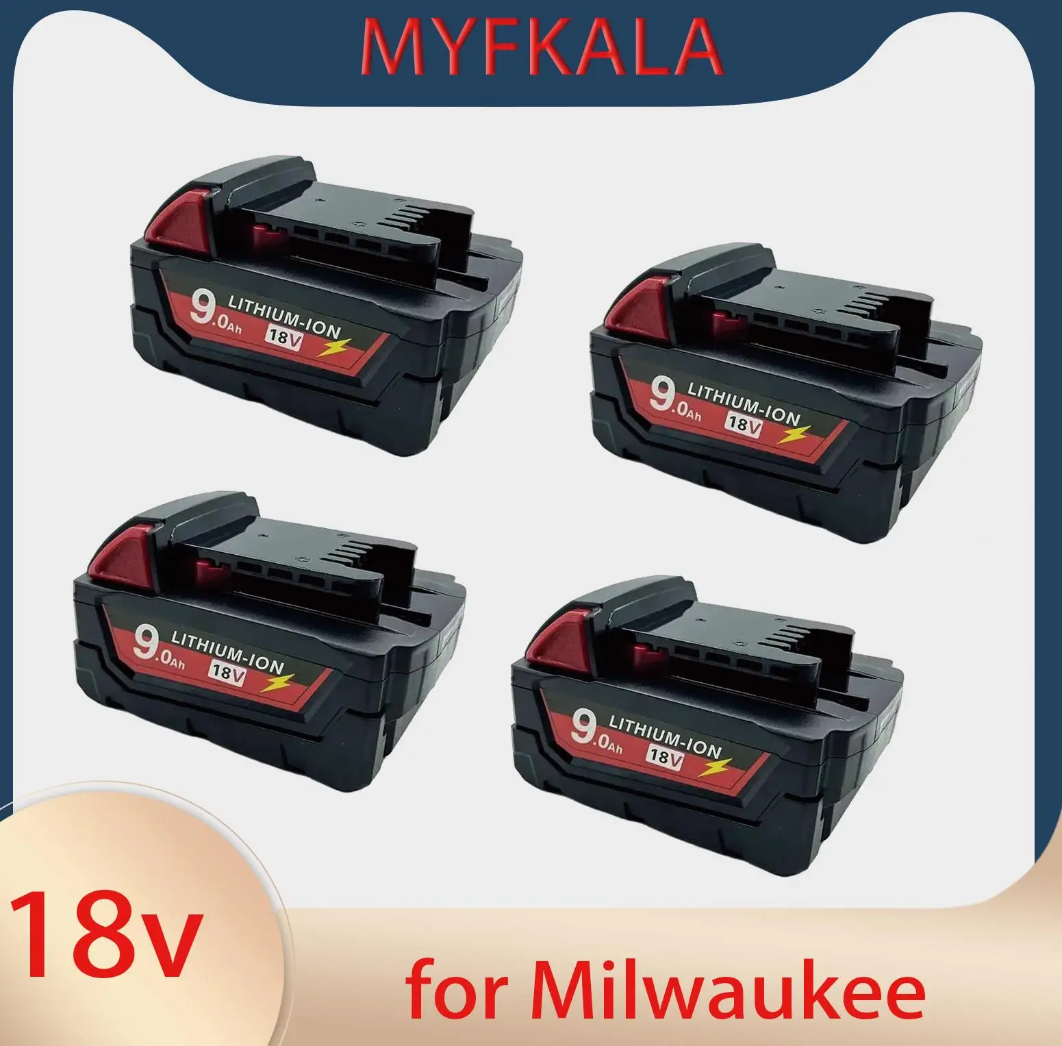 

Replacement for Milwaukee M18 XC 18V 6.0Ah Lithium Battery 48-11-1860 48-11-1850 48-11-1840 48-11-1820 Rechargeable Batteries