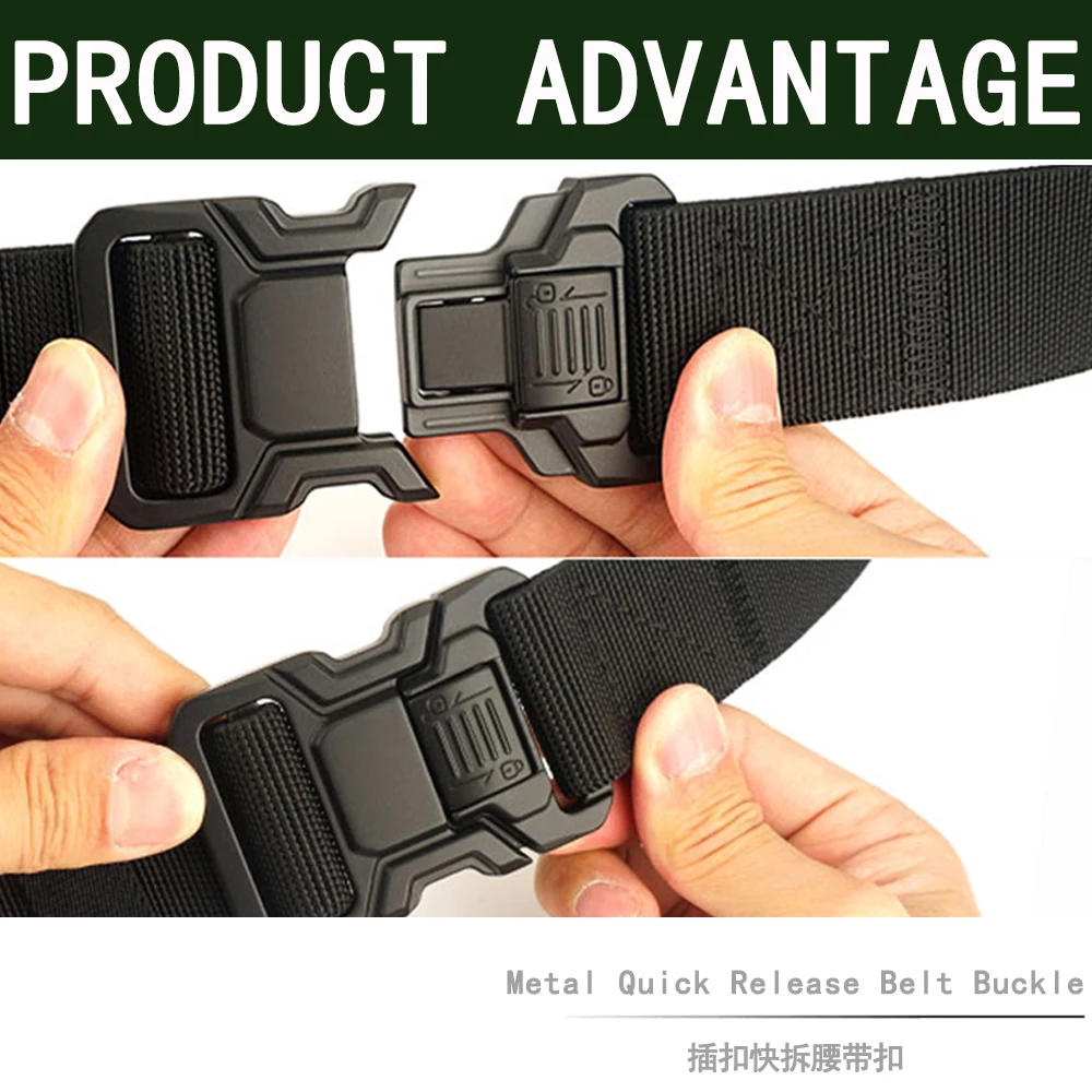 TUSHI Men Belt Army Outdoor polowanie taktyczne wielofunkcyjny Survival wysokiej jakości morski korpus płócienny nylonowy męski luksus