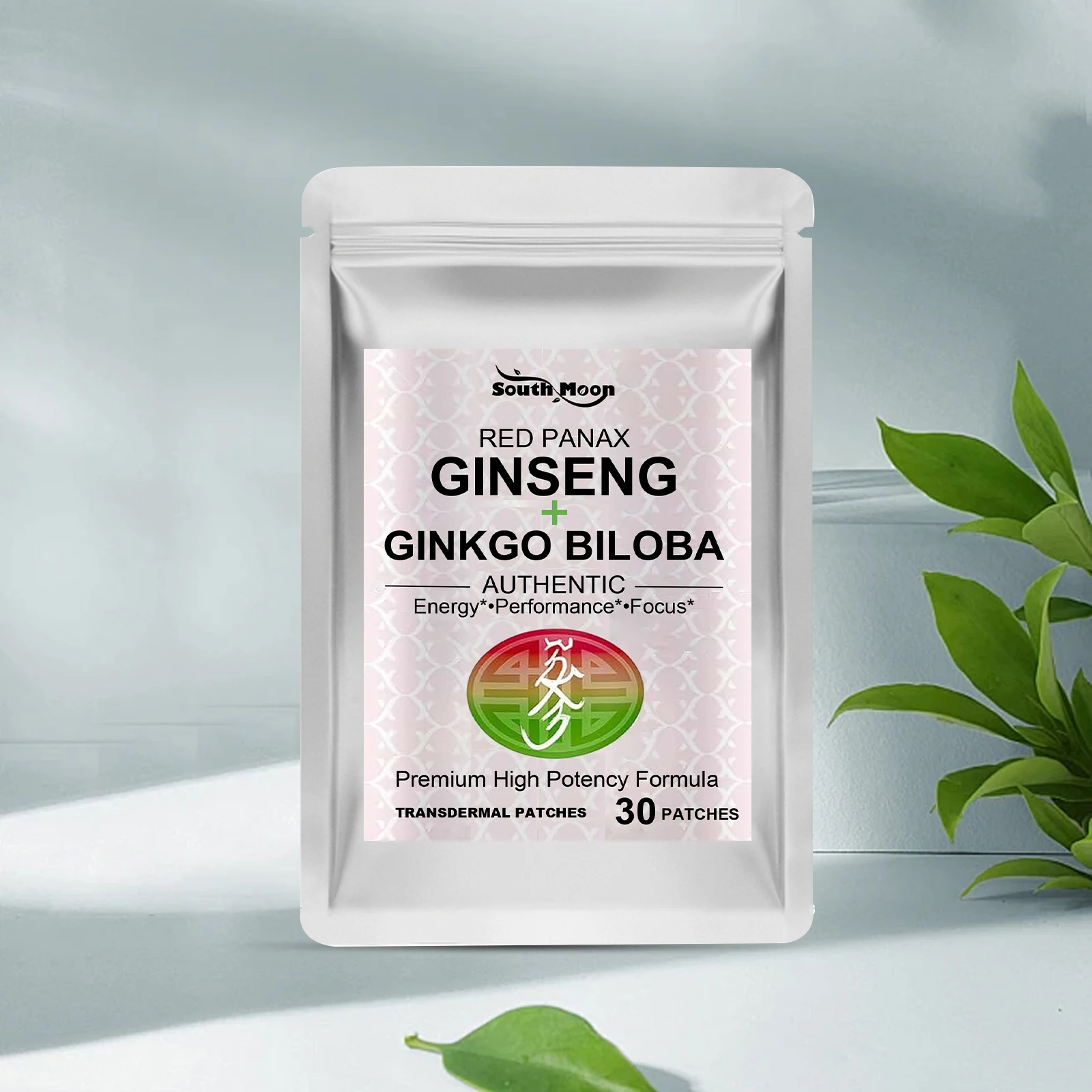 120PCS Energy Support Body Patches Natural Red Ginseng Ginkgo Biloba Collagen Circulation Boost Energy Boost SkinCare Patches