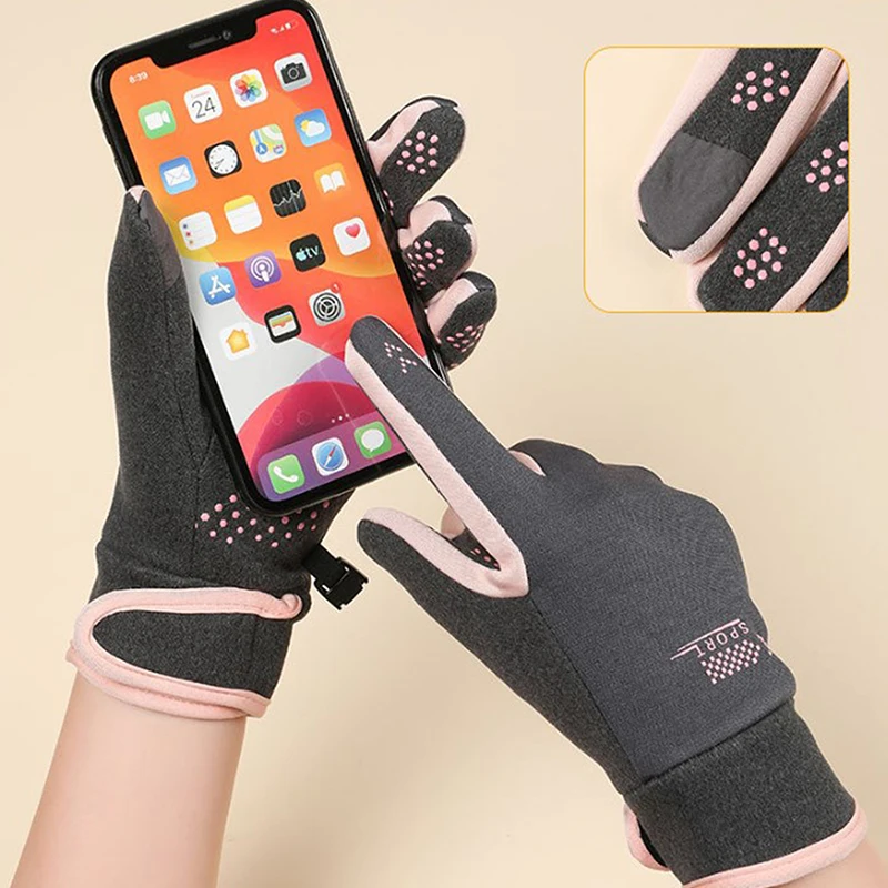 Motorcycle Gloves Winter Thermal Fleece Lined Winter Water Resistant Skin-friendly Touch Screen Outdoor Moto Riding Ski Gloves