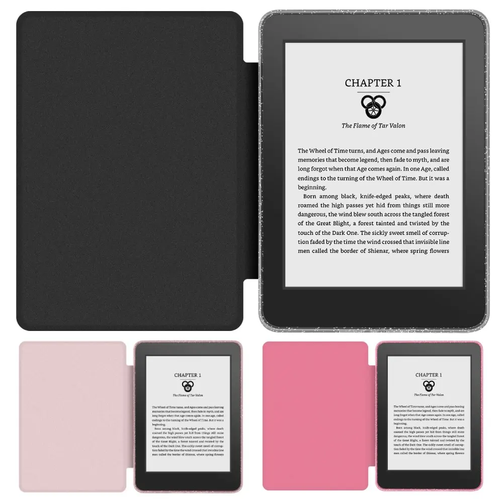For Kindle Paperwhite 11th Generation Glitter Case + Screen Protector Sleep/Wake PU Magnetic 6.8'' M2L3EK M2L4EK Acrylic Case