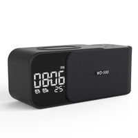 2024 Private Mode Wireless Charging Bluetooth Speaker Clock Dual Alarm Audio Wireless Charging Speaker