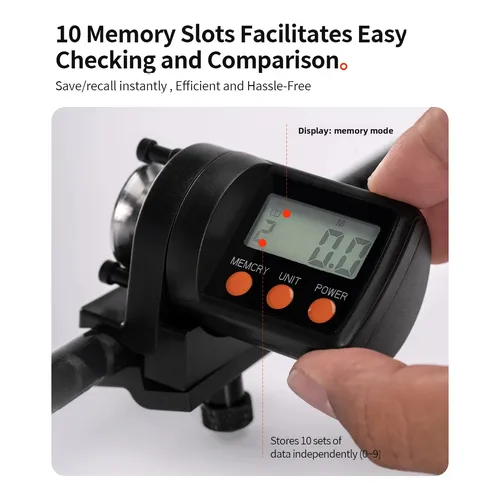 Imagen 2 del producto Contador de sedal de pesca con pantalla Digital de 999,9 M para niños, contador de sedal de pesca nocturna ABS, accesorios de pesca (baterías no incluidas)