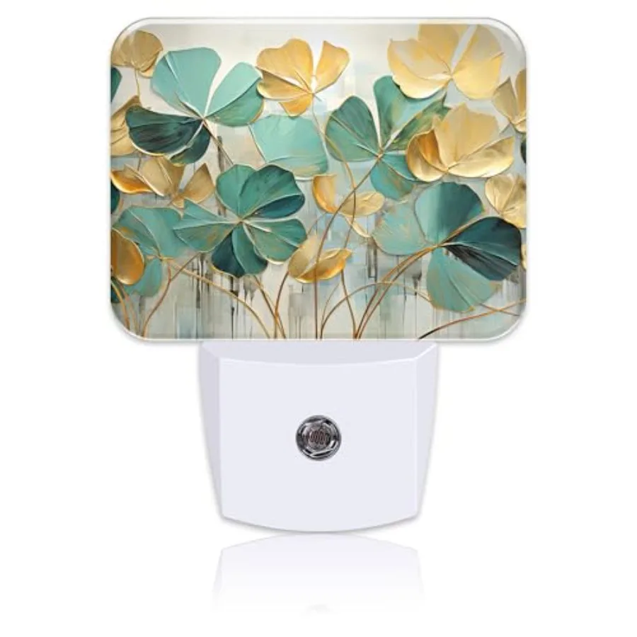 Night Light Leaf Nightlight Plug into Wall with Dusk to Dawn Sensor for Kid Girls Boys Women Men Room, Hallway, Kitchen, Bathro