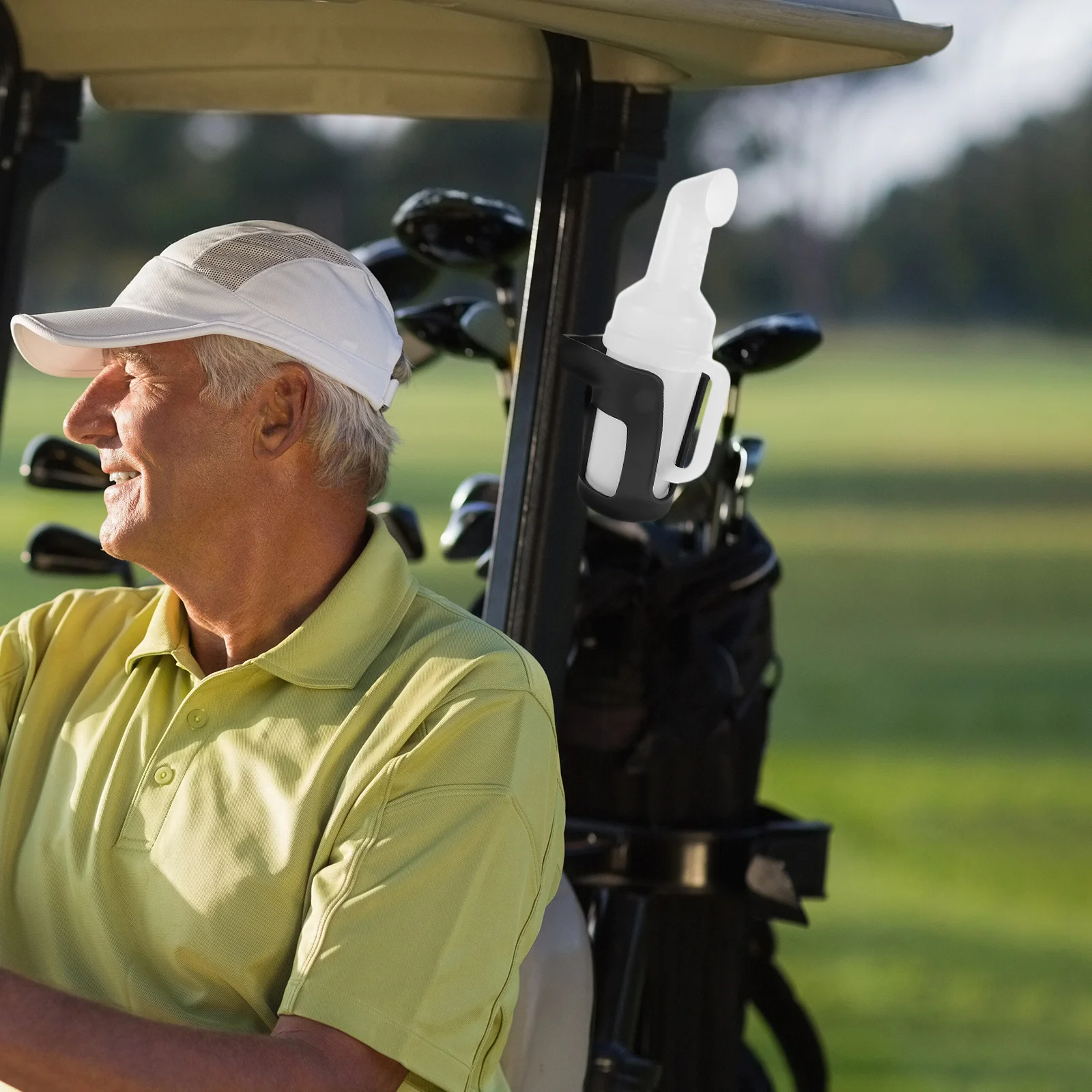 

Golf Cart Sand Bottle Universal Hanging Design Sturdy ABS Build Rattle Proof Holder Convenient Refill Accessories