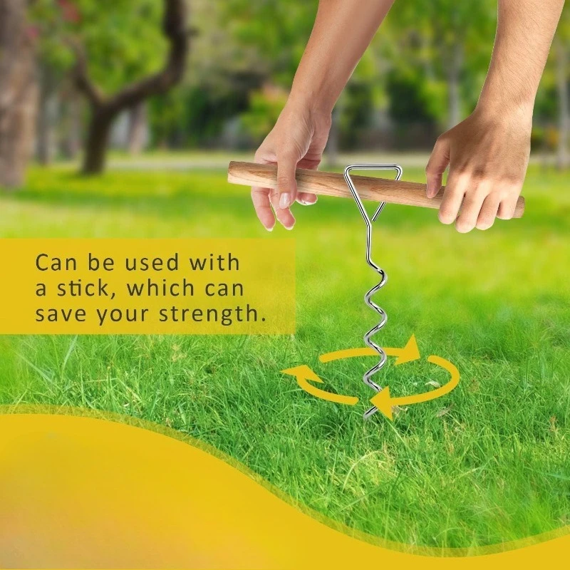 

Комплект сверхмощных спиральных заземляющих кольев — система поддержки деревьев 3/4 x 16 дюймов для наклона деревьев, касабов и птиц, металлических анкеров с ремнями