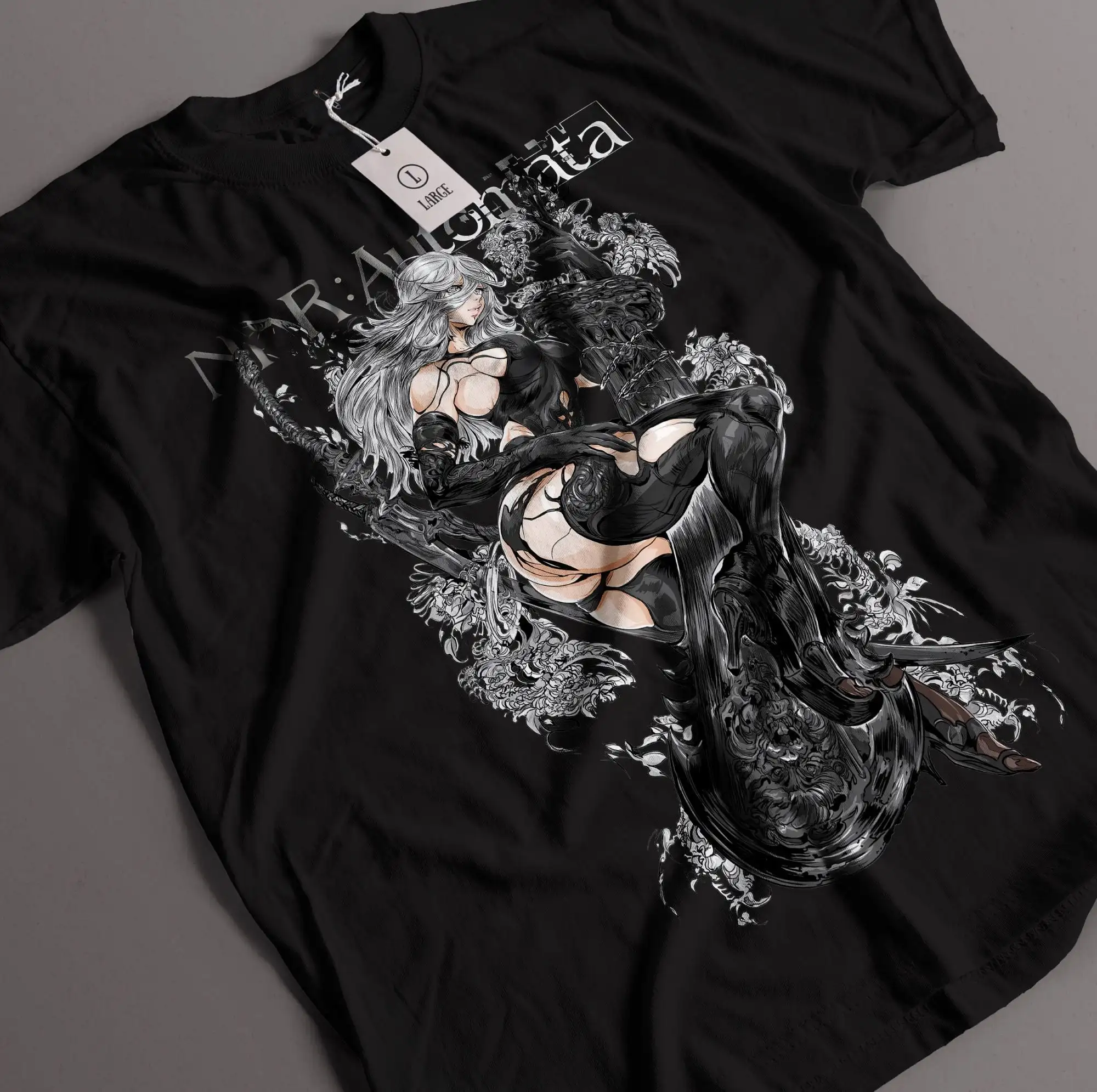 A2 NieR Automata Game YoRHa Type A No 2 Graphic T-Shirt Cotton Men Women Streetwear Tee