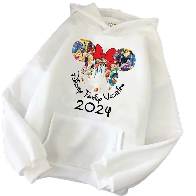 Sudadera con capucha de Disney para mujer, Jersey informal de Disneyland, ropa de calle Harajuku, Tops, vacaciones familiares, moda de viaje, otoño