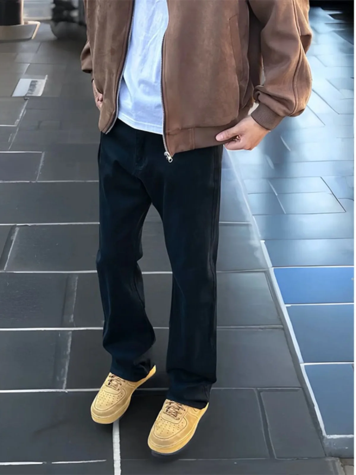 

Мужские джинсы Cleanfit Bla свободного прямого кроя с высокой талией, длинные брюки, стильные джинсы для осени и зимы в уличном стиле