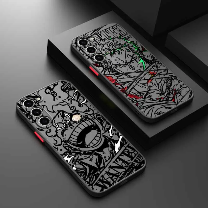 Cool Anime New O-One Pieces Cover For Samsung S25 S24 S23 S22 S21 S20 S10 FE Ultra Plus Lite Frosted Translucent Soft Phone Case