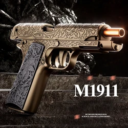 M1911 Pistol Shell Throwing Continuous Firing Blowback Soft Bullet Gun Empty Hanging Birthday Gift