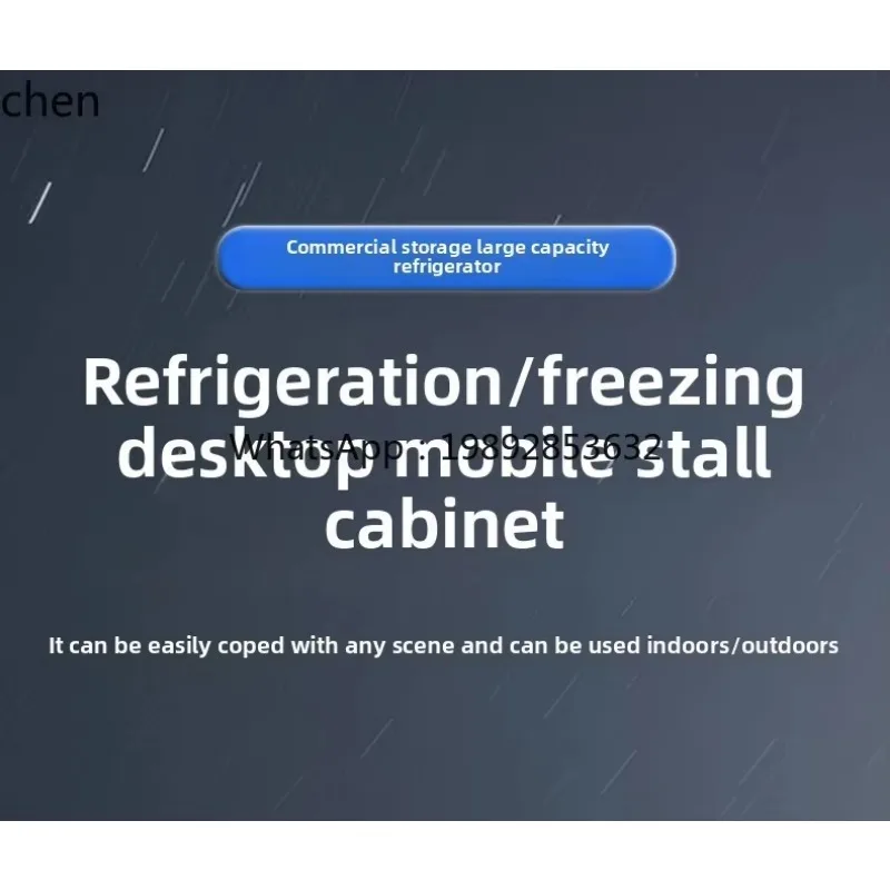 b2desktop refrigerated display cabinet fresh-keeping and frozen mobile tricycle stall freezer fried skewers barbecue
