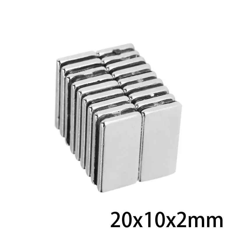 10~100pcs 20x10x2 mm Rare Earth Magnet 20mmX10mm Block Rectangular Magnets 20x10x2mm Permanent Neodymium Magnet 20*10*2 mm