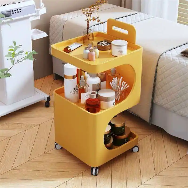 Manufacturer Wholesale Latest Design Multifunction Salon Furniture Salon Trolley Removable Beauty Makeup Storage Trolley