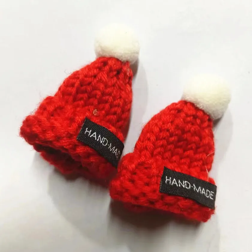 2Pcs/Pack 7.5cm Mini Small Knitting Hats For Lovely Doll Phone Cases Cover Kids Fun Diy Costumes Children Toys Accessories