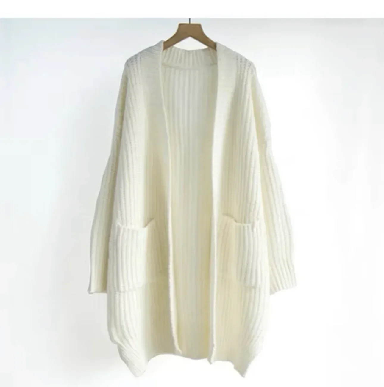 Women Long Cardigan Spring Knitted Loose V-neck Autumn Winter Elegant Sweet Outerwear Ladies Sweater Coat Soft Jacket Y2K 2025