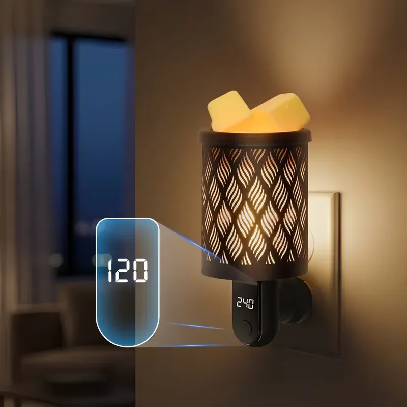 Electric Wax Warmer with Timer LED Light Strip Forest Design Candle Heater for Home Decoration Birthday Gift Wholesale