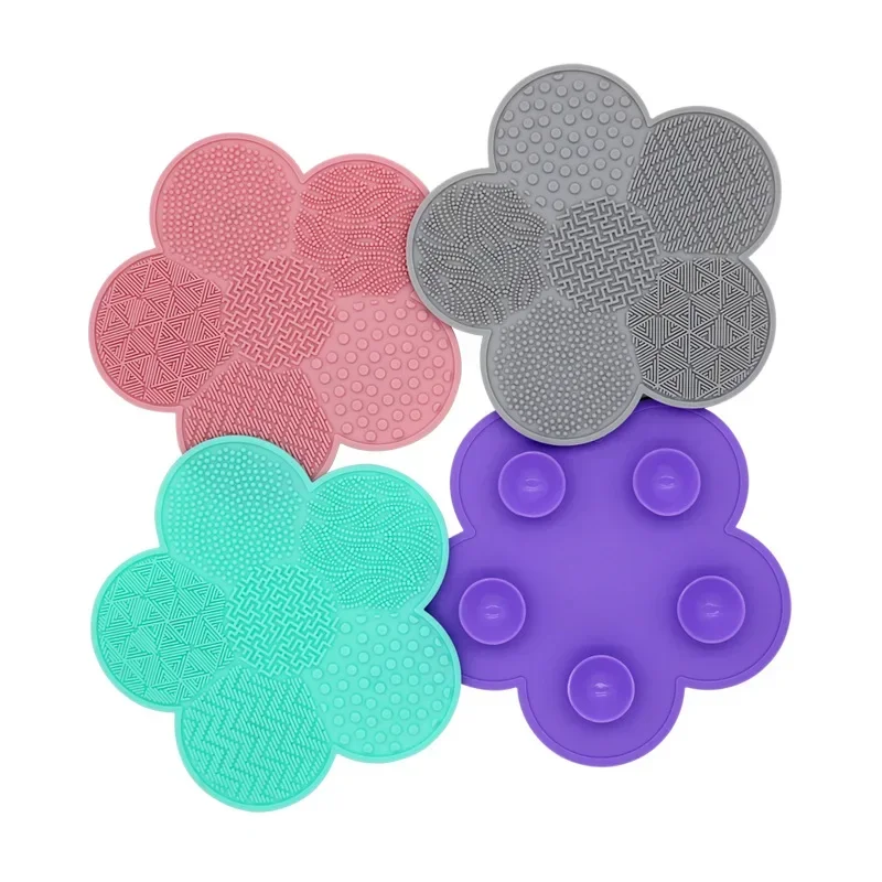 1PC Silicone MakeUp Cleaning Brush Scrubber Pad Washing Brush Gel Cleaning Mat Foundation Makeup Brush Cleaner Pad Scrubbing Pad