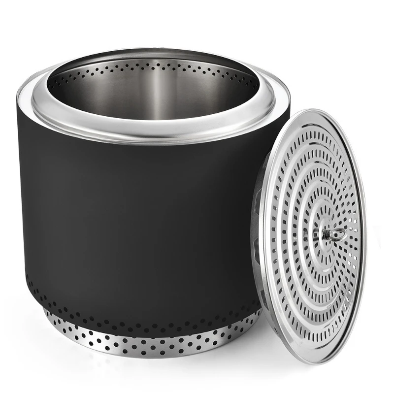 

Non-smoking patio camping wood stove portable folding outdoor barbecue grill