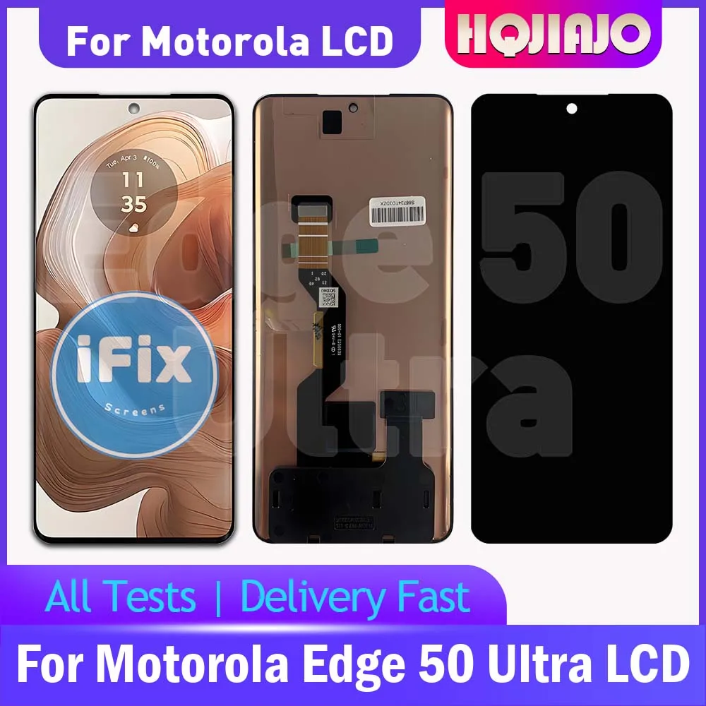 For Motorola Edge 50 Ultra LCD Screen Replacement 6.7'' AMOLED Display Touch Screen Digitizer Assembly for EDGE 50 Ultra Repair