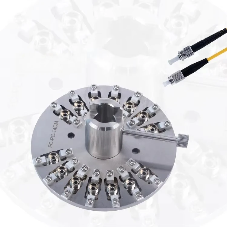 Fibre 14 Connectors FC PC UPC Holder Polishing Jig Fiber Optic Central Pressure Polishing Fixture