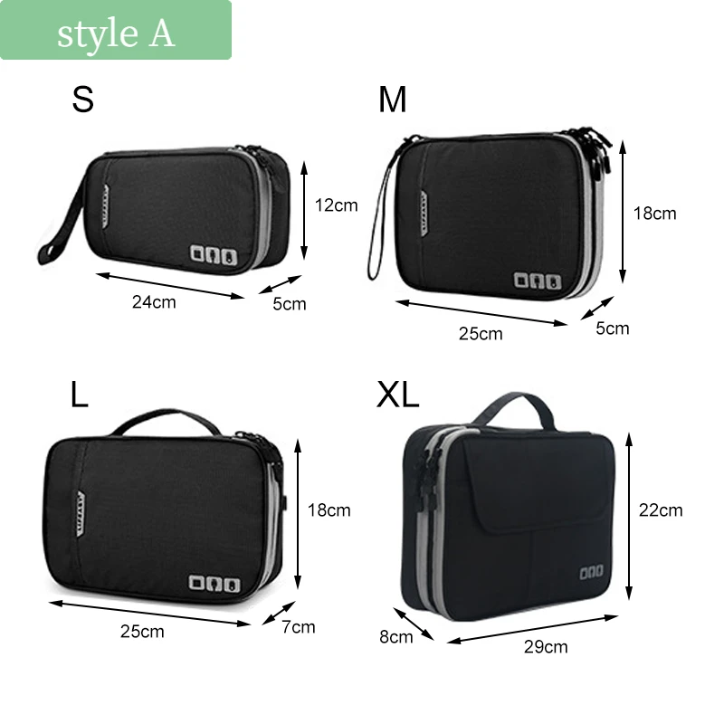 Portable Travel Data Cable Bag Digital USB Gadget Organizer Charger Earphone Storage Box U disk Power Bank Zipper Storage Bag