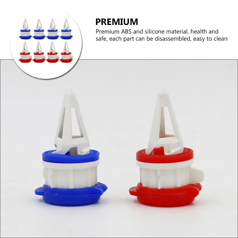 

8Pcs Box Drink Spout Pourer Diverter with Lid for Juice Milk Dispensing Portable Leak Proof Kitchen Gadgets Household Supply