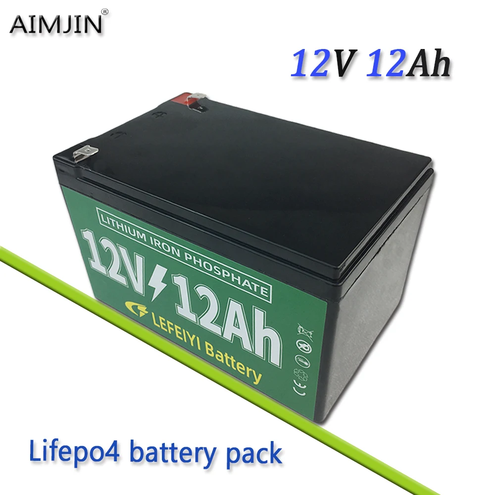 

12V 12Ah Lifepo4 rechargeable battery pack, For power supply of electric vehicles, solar street lights, and other equipment