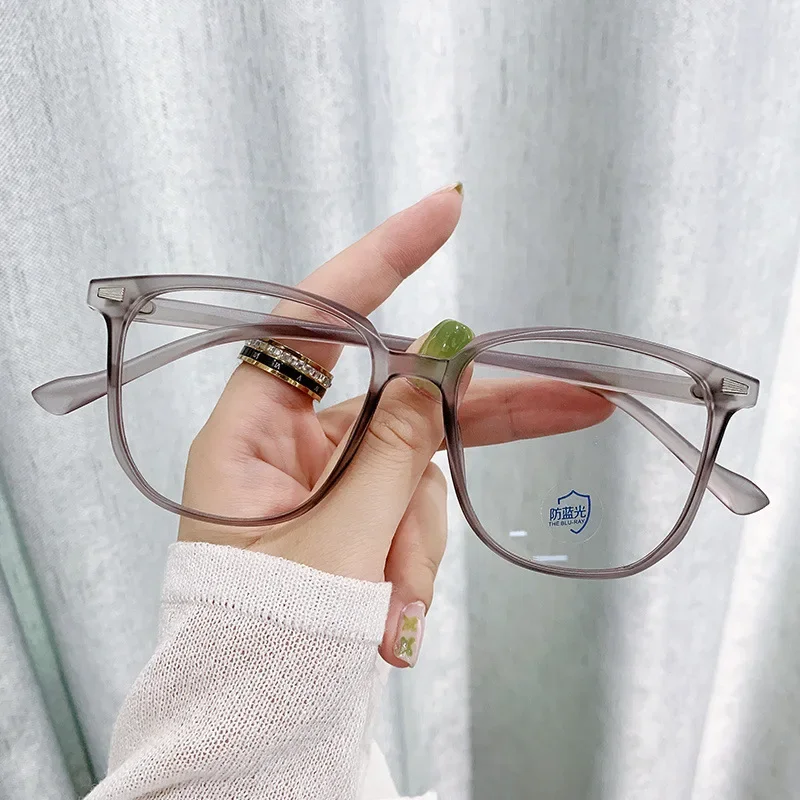 Finished Ladies Myopia Glasses Retro Anti Blue Light Blocking Near Sight Eyeglasses Optical Prescription Short-sight Eyewear