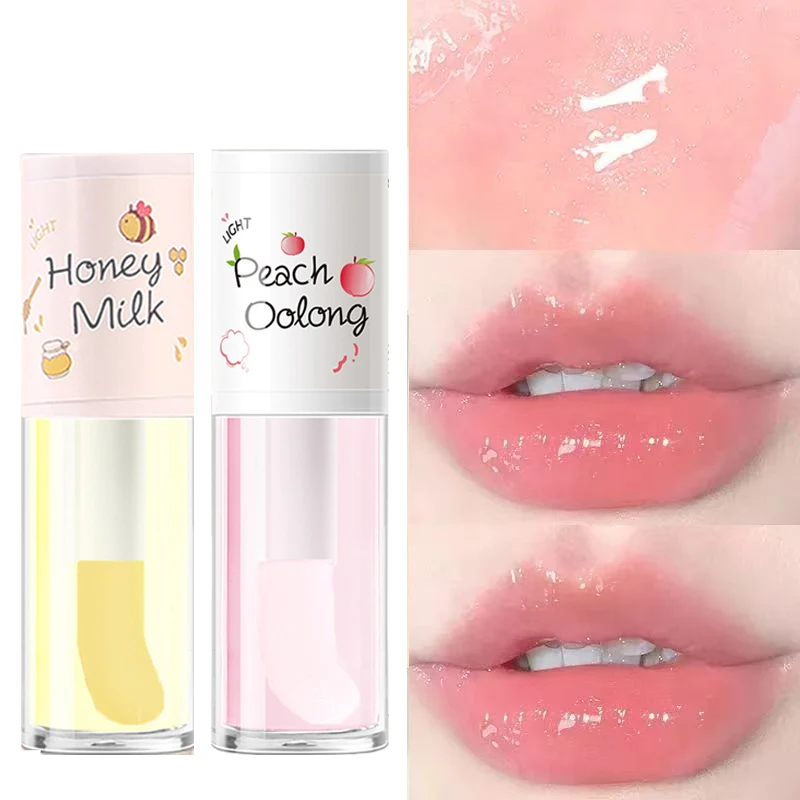 Fruit Flavored Lip Oil, Long-Lasting Moisturizing, Brightening Lip Color, Containing Natural Ingredients, Caring for Lips